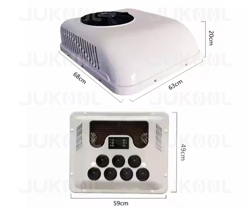 Dimension of roof mounted truck cab ac unit