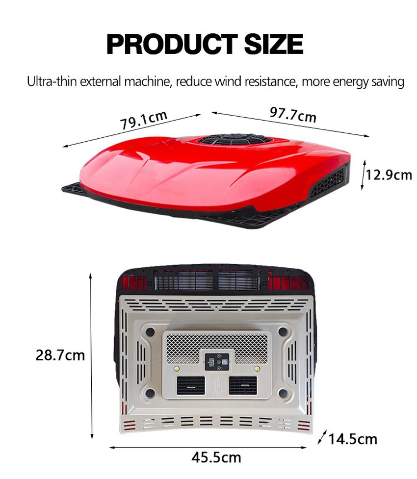 Dimension of 24v rooftop truck air conditioner Dimension of 24v rooftop truck air conditioner